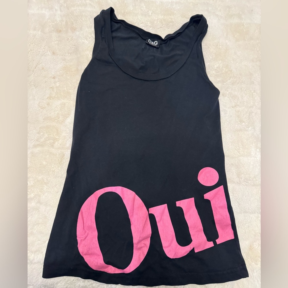 D&G Black and Pink Tank Top